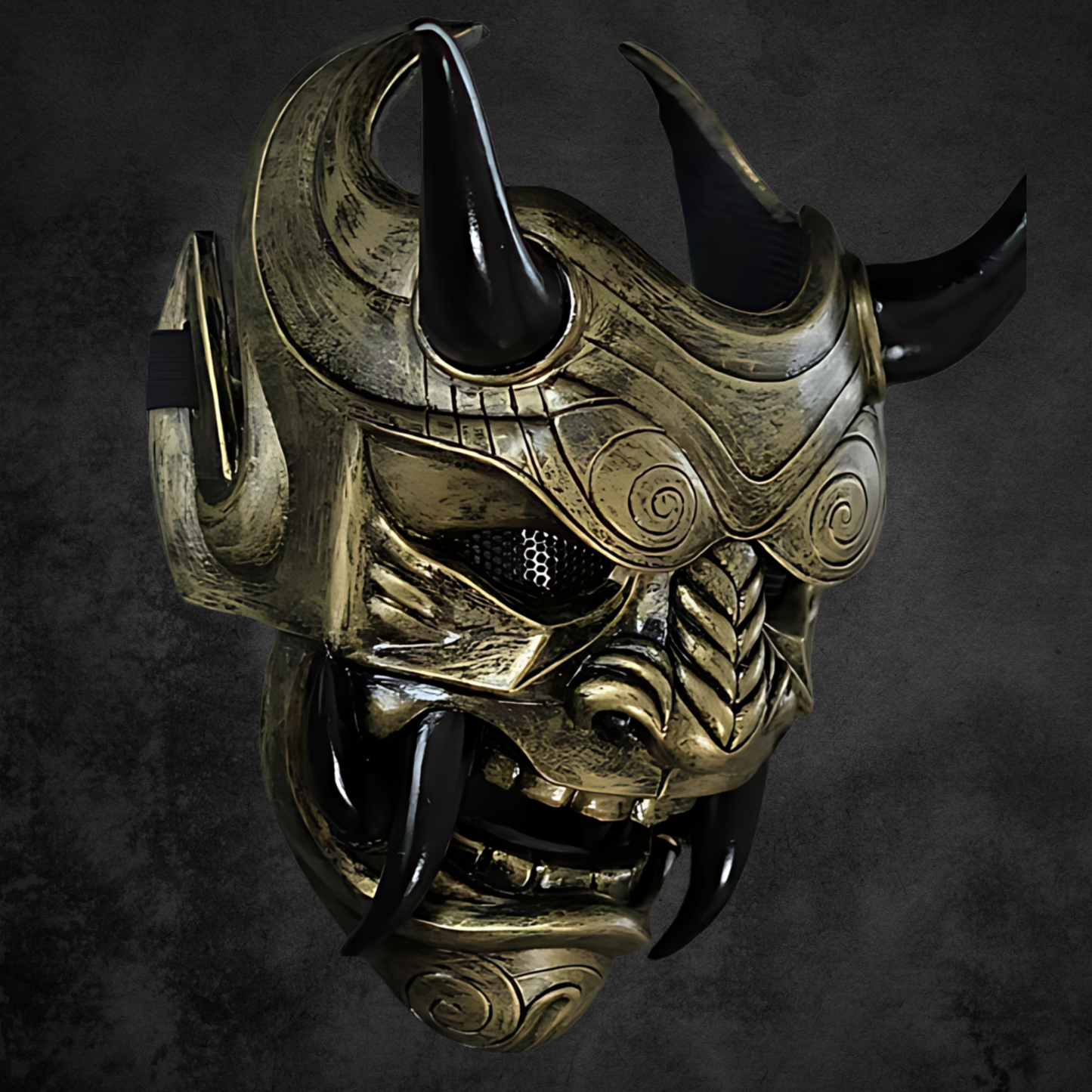 Olivbraune Oni Maske