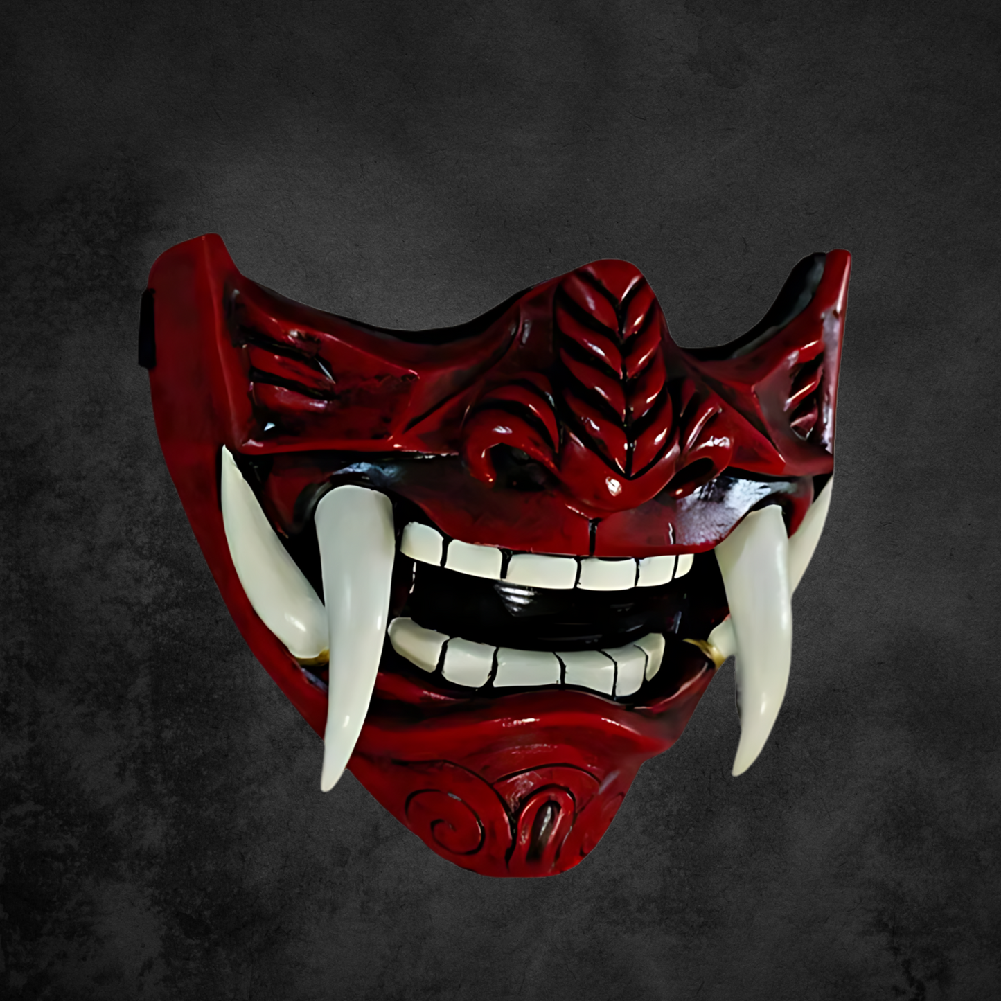 Halbe japanische Maske rot
