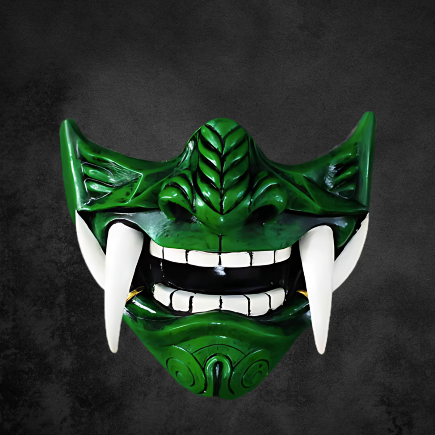 Halbe Oni Maske grün