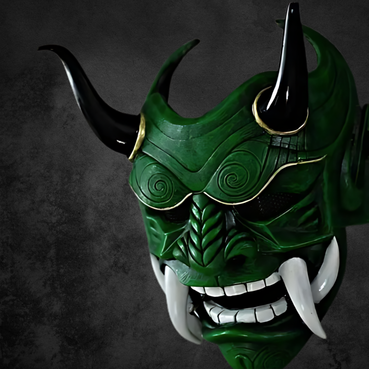 Grüne Oni Maske