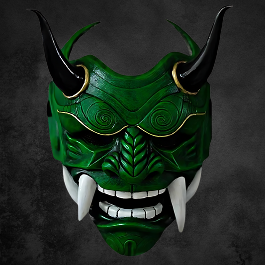Grüne Oni Maske